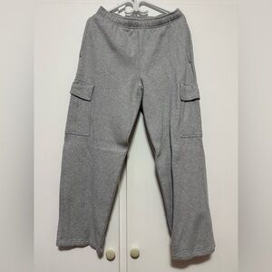 Aritzia Grey Cozy Fleece Mega Cargo Sweatpant